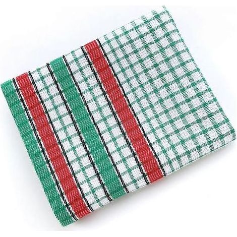 Torchon de cuisine. essuie-vaisselle en coton ultra doux et absorbant. couleur vive. vert. (1/4)