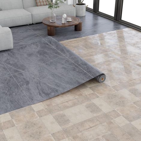 Sol en PVC, aspect marbre, pour salon, cuisine, balcon, caravane, salle de rangement, découpable, revêtement de sol en vinyle imperméable (1/5)
