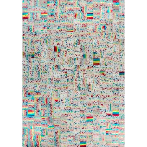 Tapis en Cuir Effet Métallique "Rocket" Multicolore 160 x 230 cm (1/4)