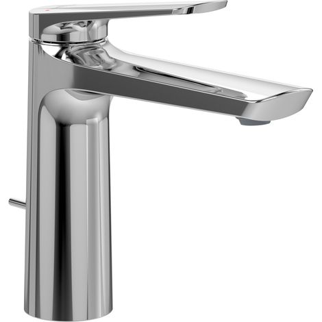Villeroy & Boch - Robinet Lavabo Oasis avec Tirette - Mitigeur Salle de Bains Chromé. Économie dEau. Cartouche Céramique. Hauteur Bec 114 mm (1/4)