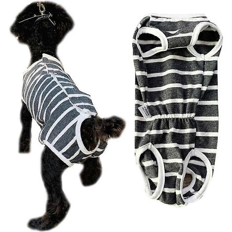 Ropa de rayas para mascotas, pantalones fisiológicos de una pieza para perros. (1/5)