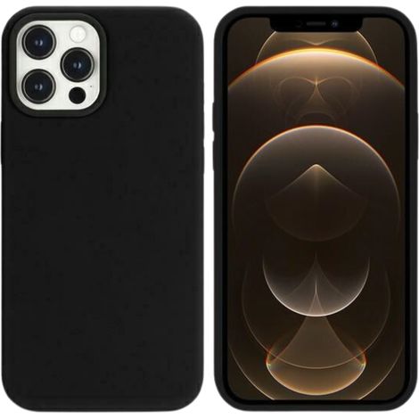 Funda Mercury MagSafe de silicona para iPhone 14 Plus de 6,7 pulgadas, color negro. (1/2)
