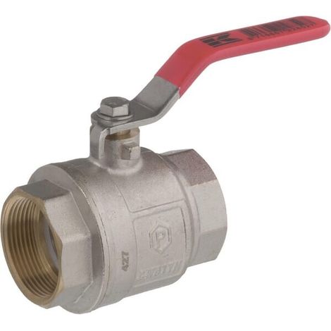 Rubinetto a sfera BSP a due vie 1 1/2" femm. + maniglia inox UNIVERSALE KS112FKR