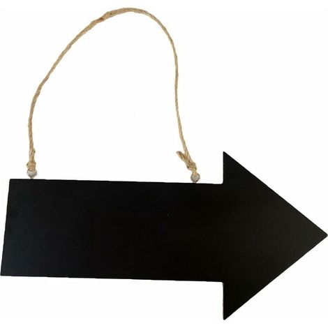 Panneau en Bois Signe Flèche Fléchage Signes Signes de Craie Réutilisables Tableau directionnel Pendaison de Crémaillère Cadeau (Noir) (1/5)