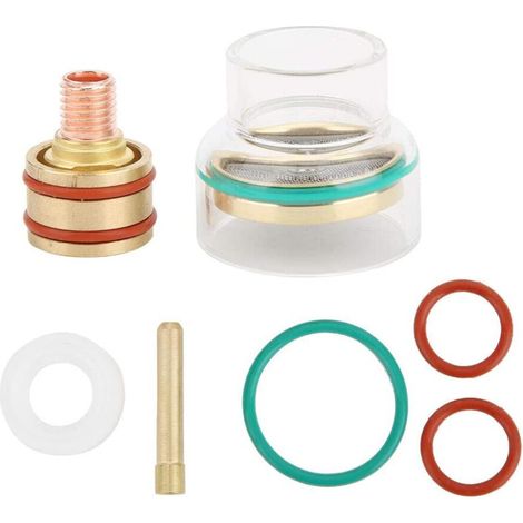 Kit consommables collet de lentille gaz TIG pour torche WP9 WP20, bague blanche 2.4MM (1/2)