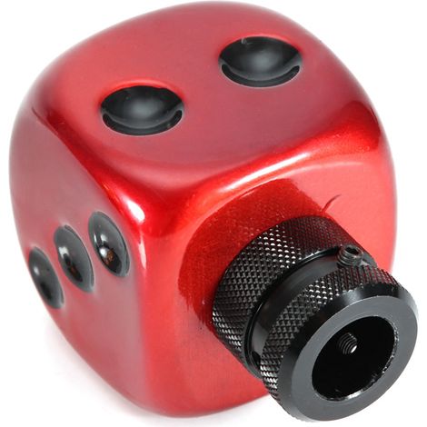 Pommeau de levier de vitesse universel rouge modifié en forme de dés (1/5)