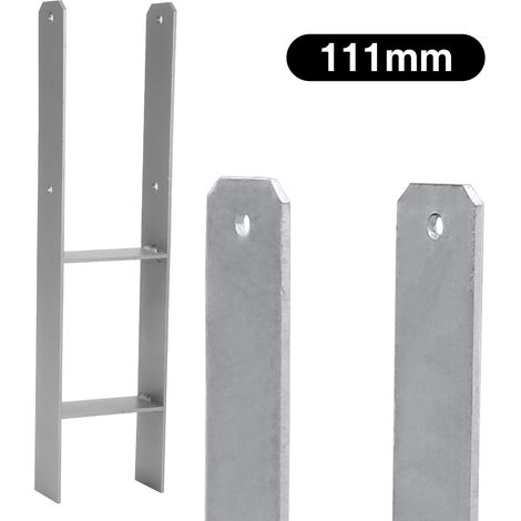 SWANEW 6x ancoraggi H supporto palo 111x600mm piede palo H ancoraggio staffa palo ancoraggio palo (1/5)