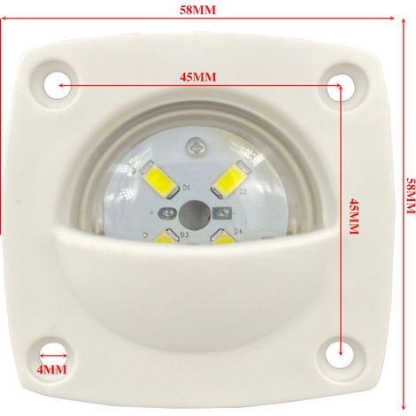 Black and white cabinet light made of nylon plastic, 12V LED light, suitable for boat, yacht and motorhome accessories, cabinet light, black cabinet light.