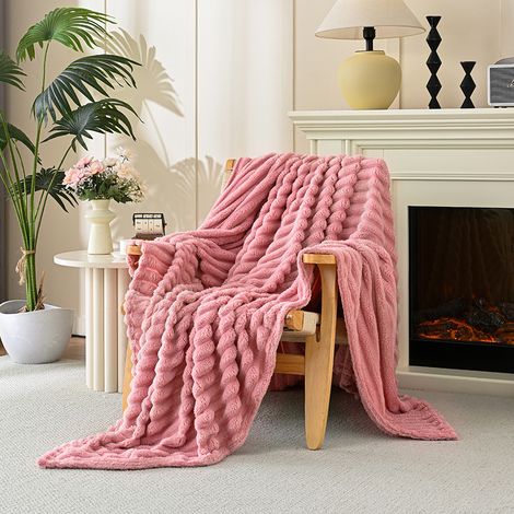Rosa Sofa Decke 70100cm 1 Stück Bequeme Decke Herbst Halloween Zimmer Dekoration (1/5)