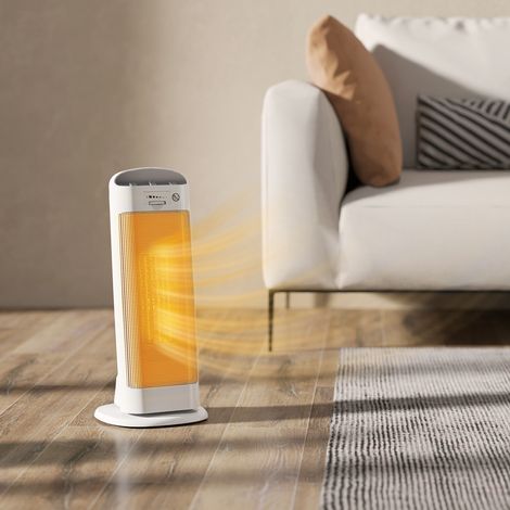 Calefactor Eléctrico Bajo Consumo 2000W con 4 Modos Termostato Regulable Protección contra Vuelcos y Sobrecalentamiento (1/5)