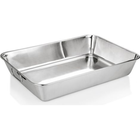 Plat à rôtir inox 48 x 33 x 8,5 cm poignées rabattables - Was Germany (1/2)
