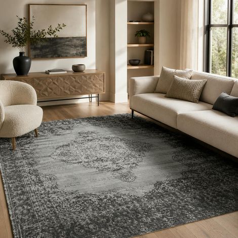 Tapis vintage gris 200x290 cm ISPAHAN (1/2)