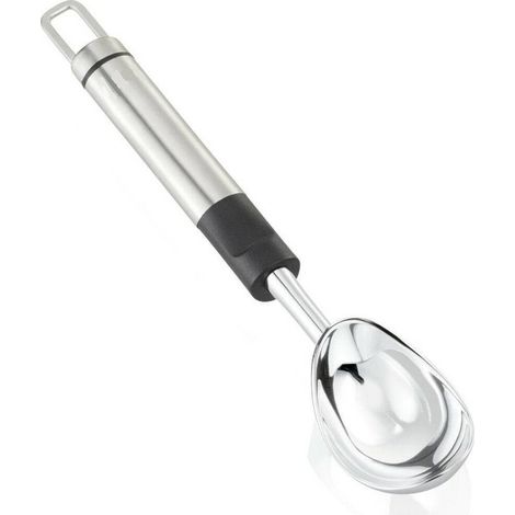 TrAdE Shop Traesio - Porzionatore Dosagelato Paletta Per Gelato Acciaio Argento Occhiello D'aggancio -