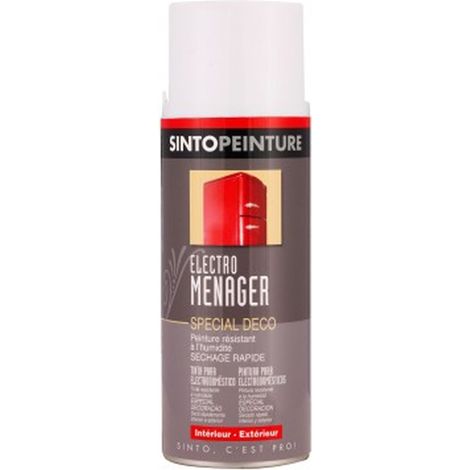 Peinture électroménager - SINTO - 400 ml - Blanc - Brillant - Résistante à l'humidité (1/3)