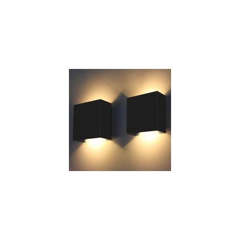 Lot de 2 appliques murales intérieures LED 6 W, 3000 K, noir – (1/5)