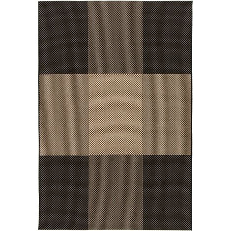 Tapis d'Extérieur et Intérieur Polypropylène Résistant aux Intempéries Gris 160 x 230 cm - PANGIVO