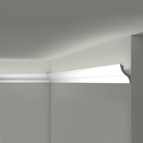 NOËL & MARQUET  Lichtleiste  Wallstyl IL13  NMC  Polystyrol  80 x 52 x 2000 mm  Weiß  Hochwertig  Einfache Montage  Indirekte Beleuchtung  Modern  Deckenleiste (1/5)