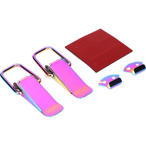 2pcs Crochet Clip Sécurité Universel Voiture Camion Verrouillage Rapide Violet (1/3)