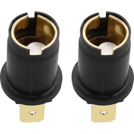 2 douilles pour ampoules de feux de position latéraux 170790 pour ampoules 6V/12V/24V Ba9s 989/233 à insertion, pour voitures, motos, scooters et blocs d'éclairage. (1/5)