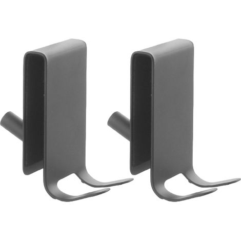 Gancho Para Puerta De Ducha - Acero Inoxidable - Sin Perforación - Para Puertas De Cristal Sin Marco - 2 Unidades (1/5)