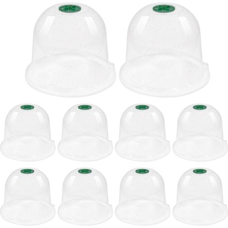 Generisch Lot de 10 Cloches de Jardin Transparentes réglables pour protéger Les Contre Les escargots et Les Oiseaux (1/5)