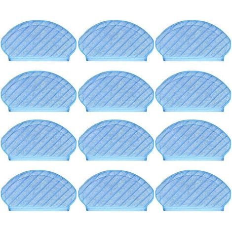 Lot de 12 Chiffons de Rechange en Microfibre compatibles avec Les aspirateurs Robots Ecovacs Deebot OZMO 920, 950, T5, T5 Ma (1/5)