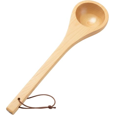 Louche de sauna, 38cm, cèdre, pour seau et pierres sauna (1/5)