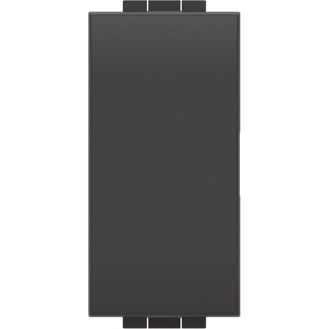 Pulsante doppio bticino living light 1 modulo 1p no + 1p no nero antracite - l4036n