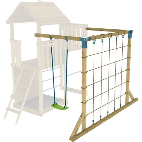 Filet à grimper et balançoire pour aire de jeux SKYWOOD bois FSC® (1/5)