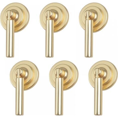 6 Pack Brushed Zinc Alloy Cabinet Handles with Mounting Screws for Cabinets, Drawers and Doors (Long Cylinder Pendant) (1/5)