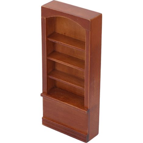 Bibliothèque miniature en bois à l'échelle 1:12 pour maison de poupée, accessoire de décoration. (1/5)