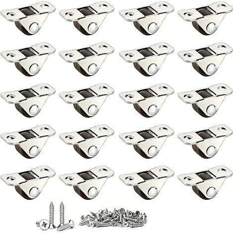 20 x Mini roulettes pour meubles, petites roues à vis, roulettes de meubles silencieux sans trace sur le plancher, roues de chaise de bureau pour tables, tiroirs et rangement (1/5)