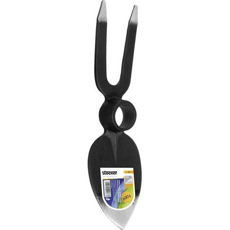 Attrezzo da giardino stocker heart shaped 2-teeth hoe acciaio forgiato 600g