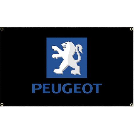 Drapeau Peugeot en polyester imprimé 90 x 150 cm motif motos de course décoration intérieure ou extérieure - 60 x 90 cm - voir photo 34982 (1/5)