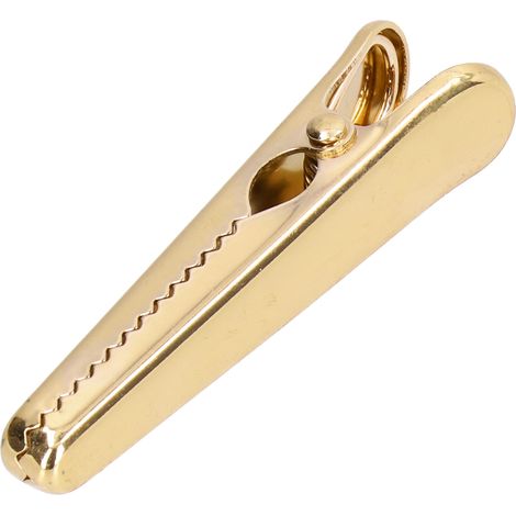 Pince à sceller, 7,9 cm de long, poignée confortable, conception robuste, design dentelé intégré, outil de cuisine, organisateur de documents et de photos de bureau, finition dorée.