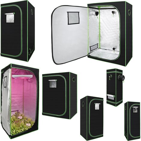 Jiubiaz Growbox Gewächshaus Indoor Pflanzenzelt Zuchtzelt Growroom Zuchtschrank Darkroom Zimmergewächshaus Growschrank,80x80x180 cm