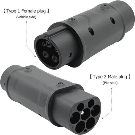 Cable adaptador de mechero de cigarrillos tipo 2 a tipo 1 para coches eléctricos, 32 amperios