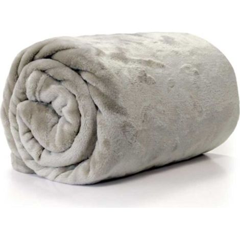 COPERTA PLAID ENZO 130X180CM GRIGIO CHIARO