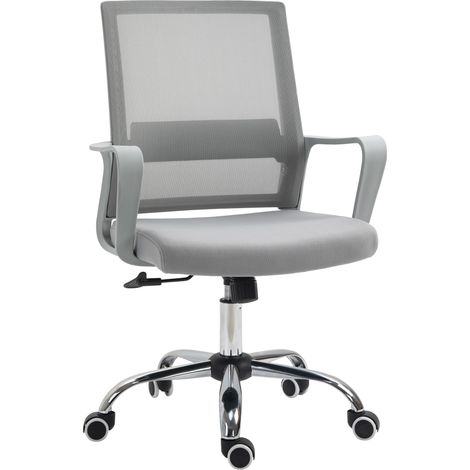 Vinsetto Ergonomic Office Chair Adjustable Height Breathable Mesh Swivel Grey (1/5)
