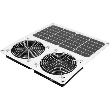 Ventilateur alimenté par Panneau Solaire, Ventilateur de Ventilation à énergie Solaire 12 Pouces étanche pour Poulailler (1/4)