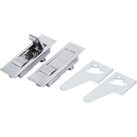 86mmx26mmx18mm bouton d'action en métal sans clé serrures d'avion argent tonne 2 pièces (b9dd55ba734 (1/2)