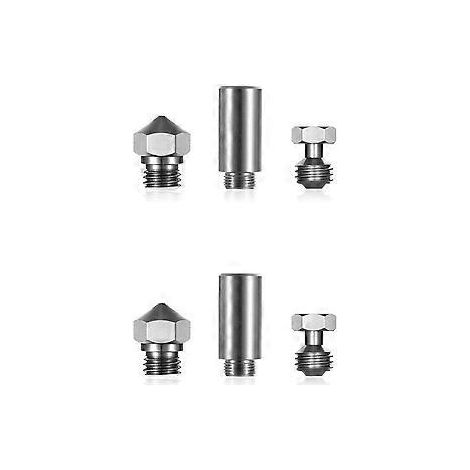 Set MK10 Ganzmetall-Hotend-Kit 0,4 mm MK10 Düse Wärmebarriere-Halsrohr für &I3-Anschluss für 3D-Drucker