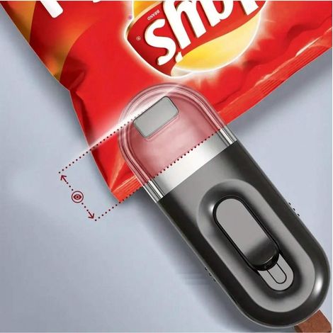 Scellant mini pour sachets de snacks, machine à sceller thermique 2 en 1 avec cutter, adaptée aux sachets plastique de chips, refermable, pour conserver les aliments frais, petite machine à sceller av (1/4)