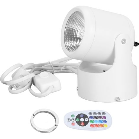 Ortviai Projecteur LED RGB d'intérieur pour sol, éclairage d'accentuation de plantes et décoration festive avec télécommande
