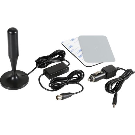 Globo-1 Plus, antenna TV amplificata con ricezione digitale, 12/24V - 130 mm (1/4)