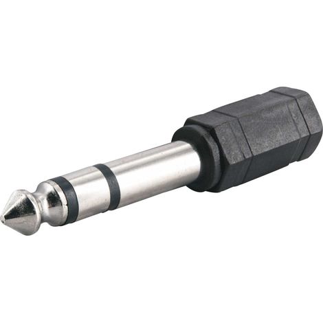 Schwaiger Audio Adapter KHA8181 533 Klinke Stecker Buchse schwarz, 1x 6,3mm Klinken Stecker / 1x 3,5 Adapter (1/3)