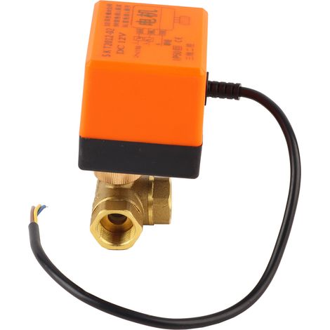 Électrovanne à bille motorisée 3 voies en laiton DN15 G1/2 pour climatiseur DC12V (1/5)