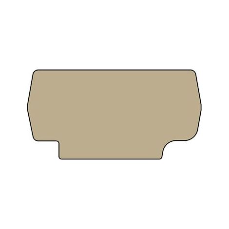 Plaque d'extrémité beige pour borne à ressort 6mm² type PushFit - IMO