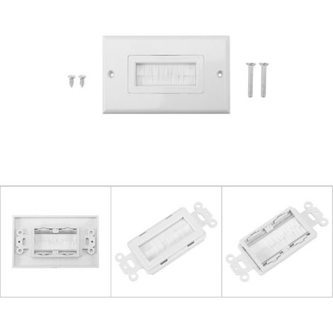 Staubdichte, wandmontierte Kunststoffabdeckung für Kabel und Anschlüsse – Neues Multimedia-Panel