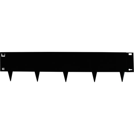 Rasenkante Metall Schwarz 24 x 106 cm Flexibel - Pro Stück (1/5)